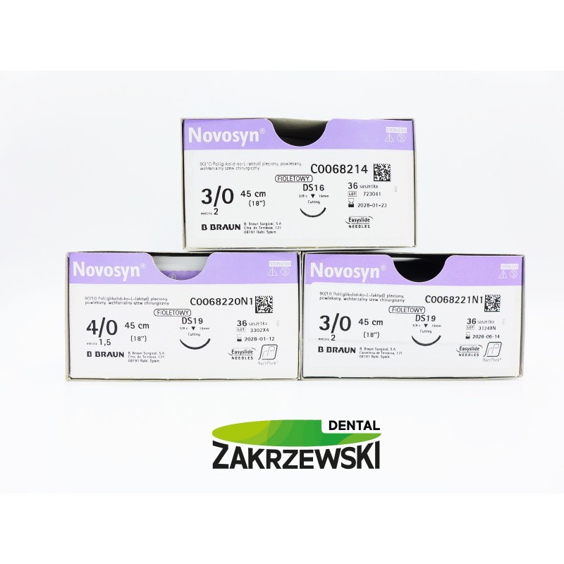 Нитка Chir. Novosyn 4/0 70 см. 1/2 колеса игла 17 мм Braun