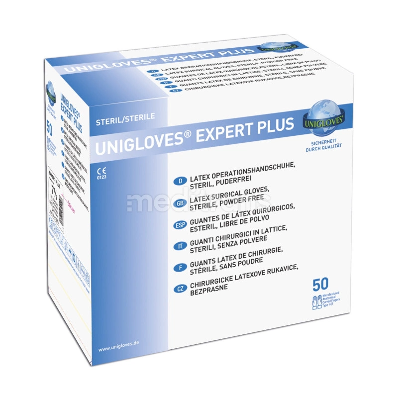 Хирургические перчатки без пудры Expert Plus 50 пар