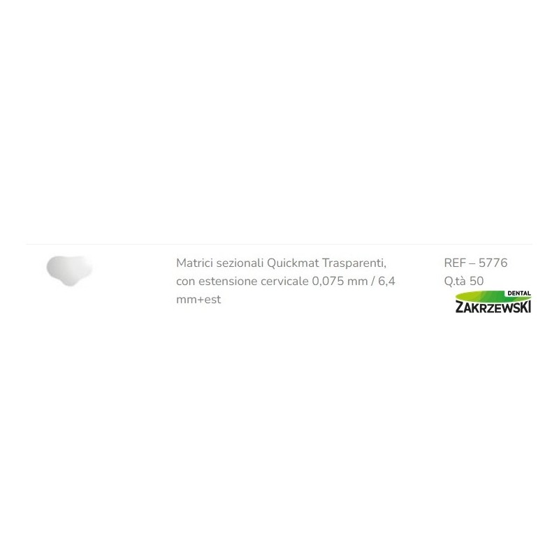 Quickmat полосы трансп.с животиком 5776 op.50 шт. Polydentia