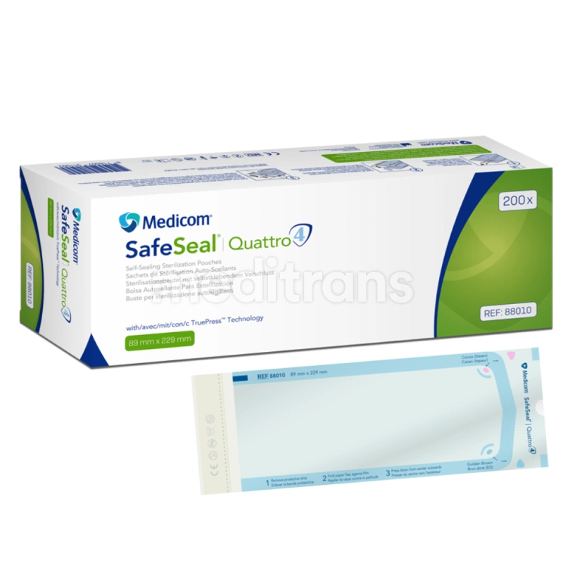 Пакеты для стерилизации MEDICOM SafeSeal Quattro 200 шт.