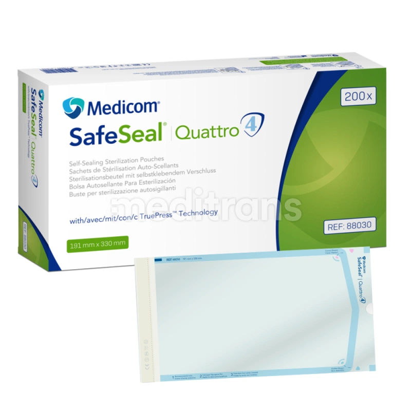 Пакеты для стерилизации MEDICOM SafeSeal Quattro 200 шт.