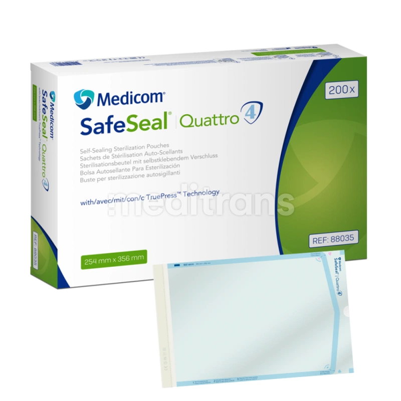 Пакеты для стерилизации MEDICOM SafeSeal Quattro 200 шт.