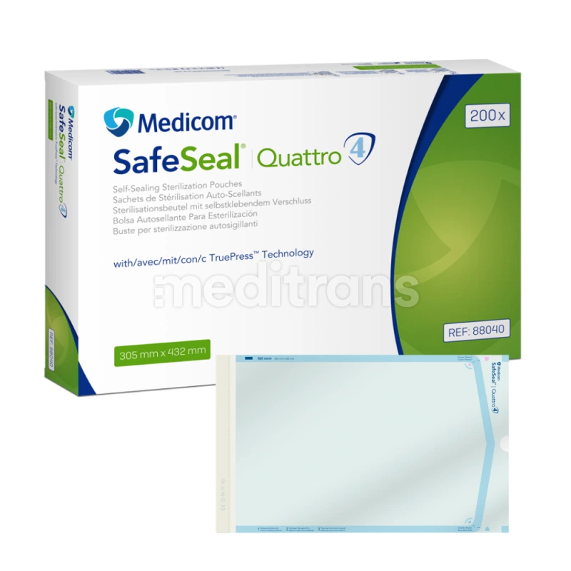 Пакеты для стерилизации MEDICOM SafeSeal Quattro 200 шт.