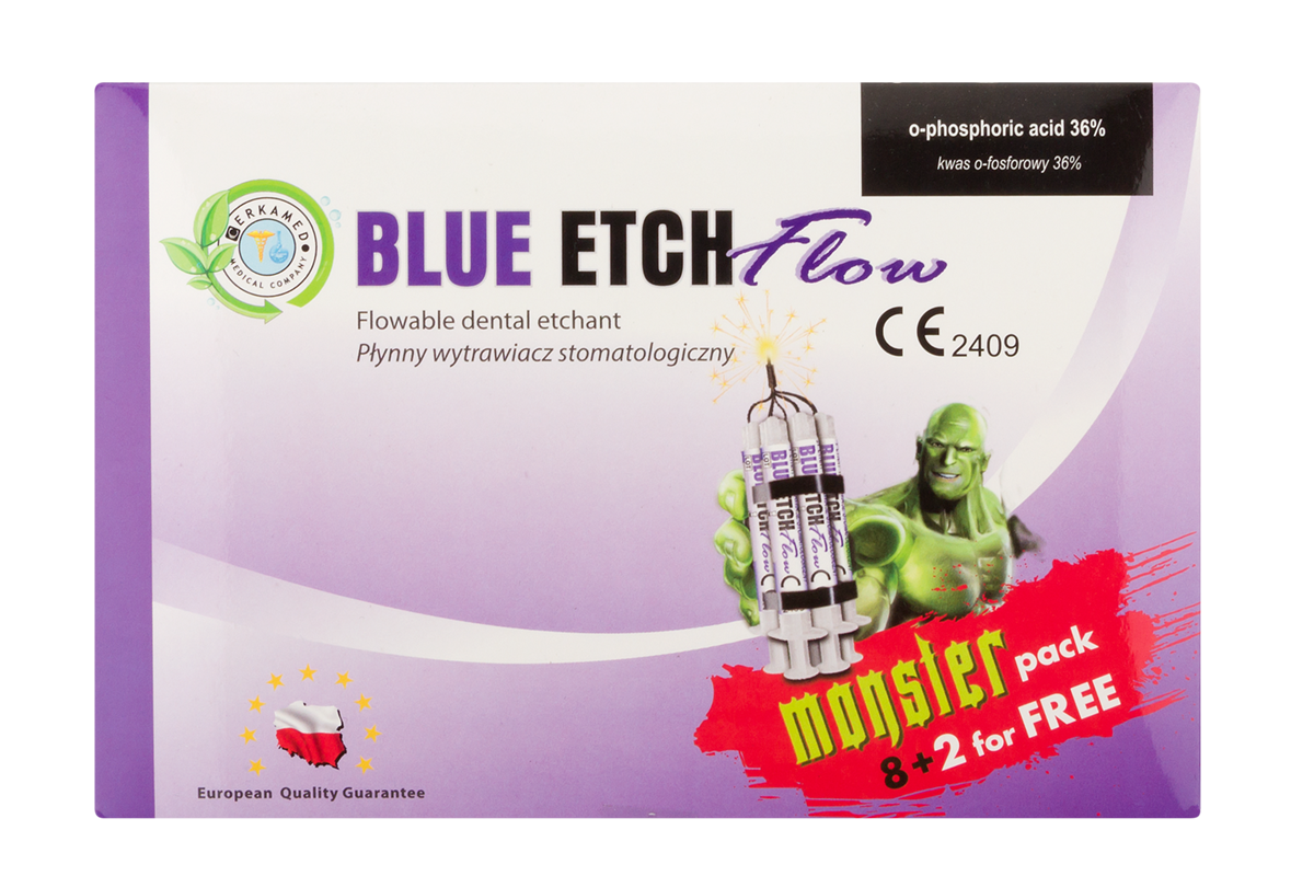 Протравка Blue Etch Flow MONSTER PACK 36% 2 мл (2,6 г) × 10 шт. Cerkamed