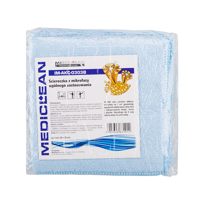 Микрофибровая салфетка 30×30 см 5 шт. Medisept