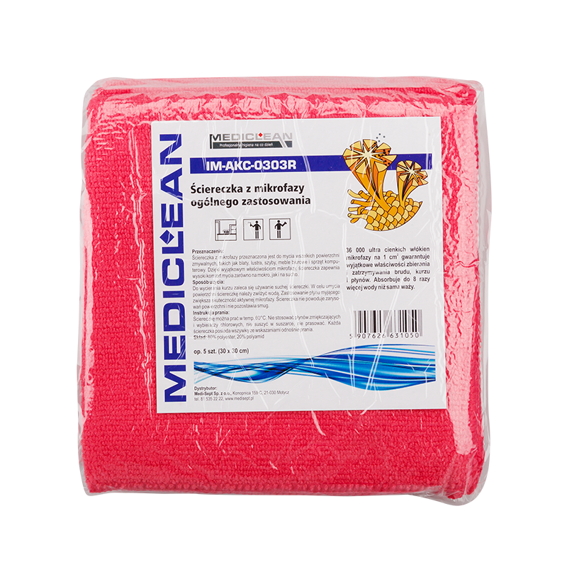Микрофибровая салфетка 30×30 см 5 шт. Medisept