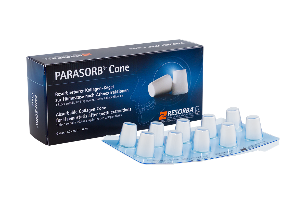 Коллагеновые конусы Parasorb Cone 10 шт. Resorba