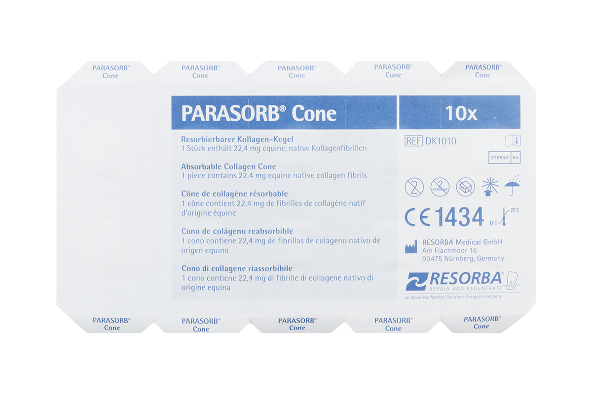 Коллагеновые конусы Parasorb Cone 10 шт. Resorba