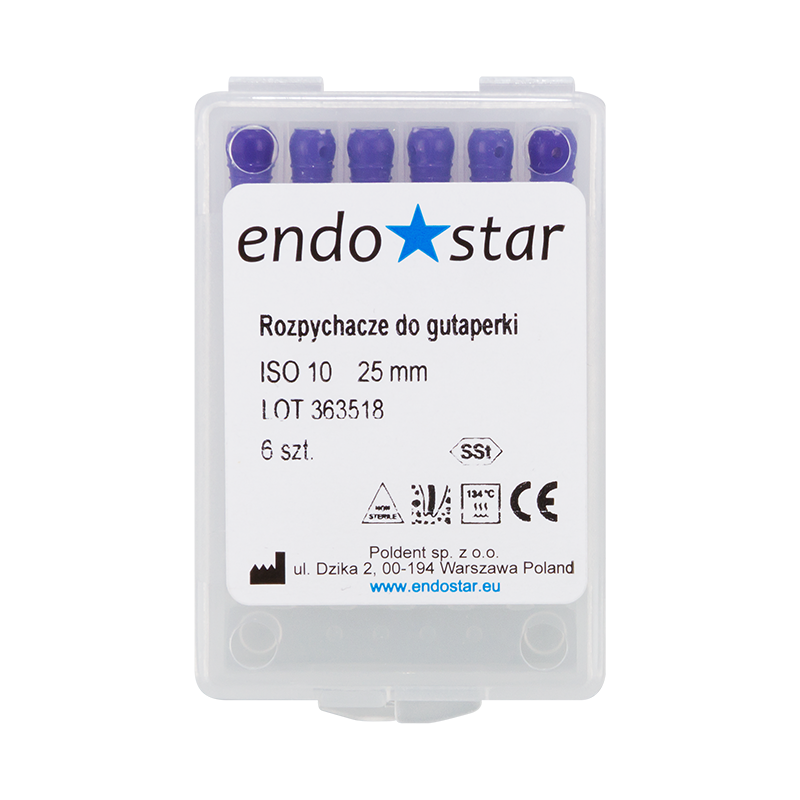 Спредеры для гуттаперчи, 6 шт. Endostar