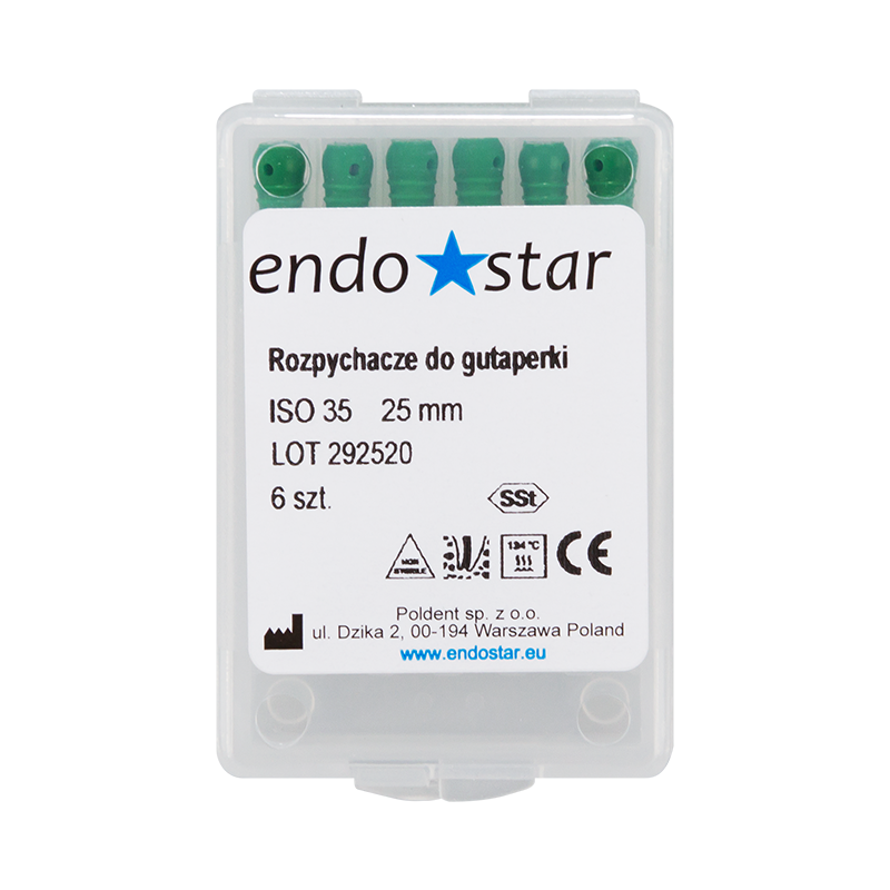 Спредеры для гуттаперчи, 6 шт. Endostar