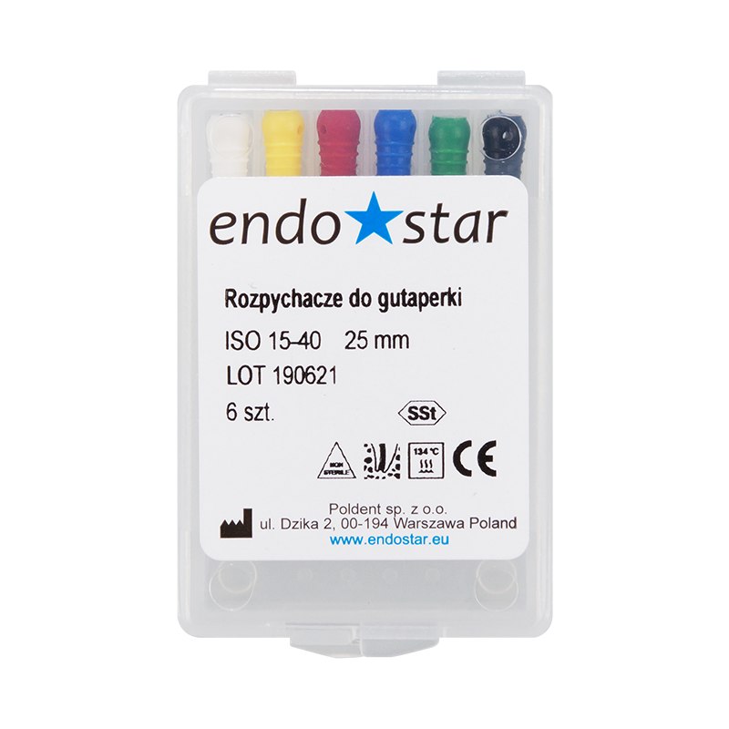 Спредеры для гуттаперчи, 6 шт. Endostar