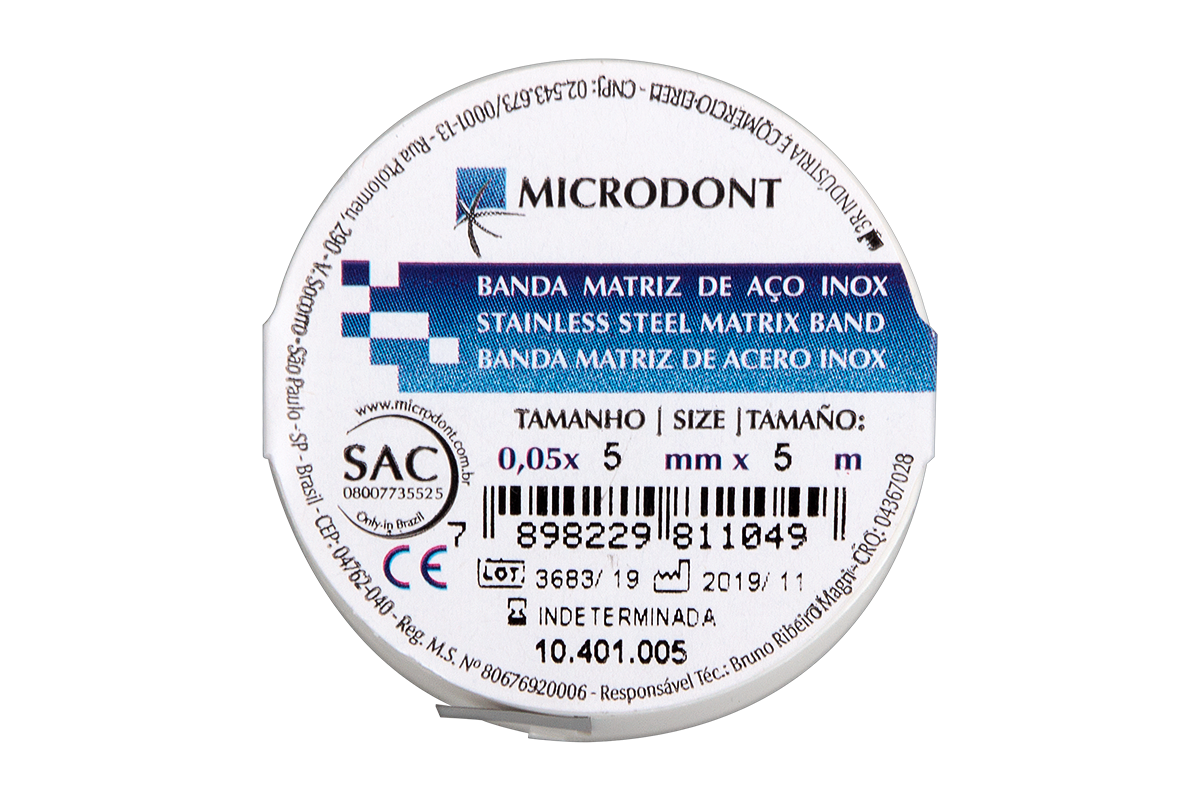 Универсальная прямая металлическая полоска Microdont