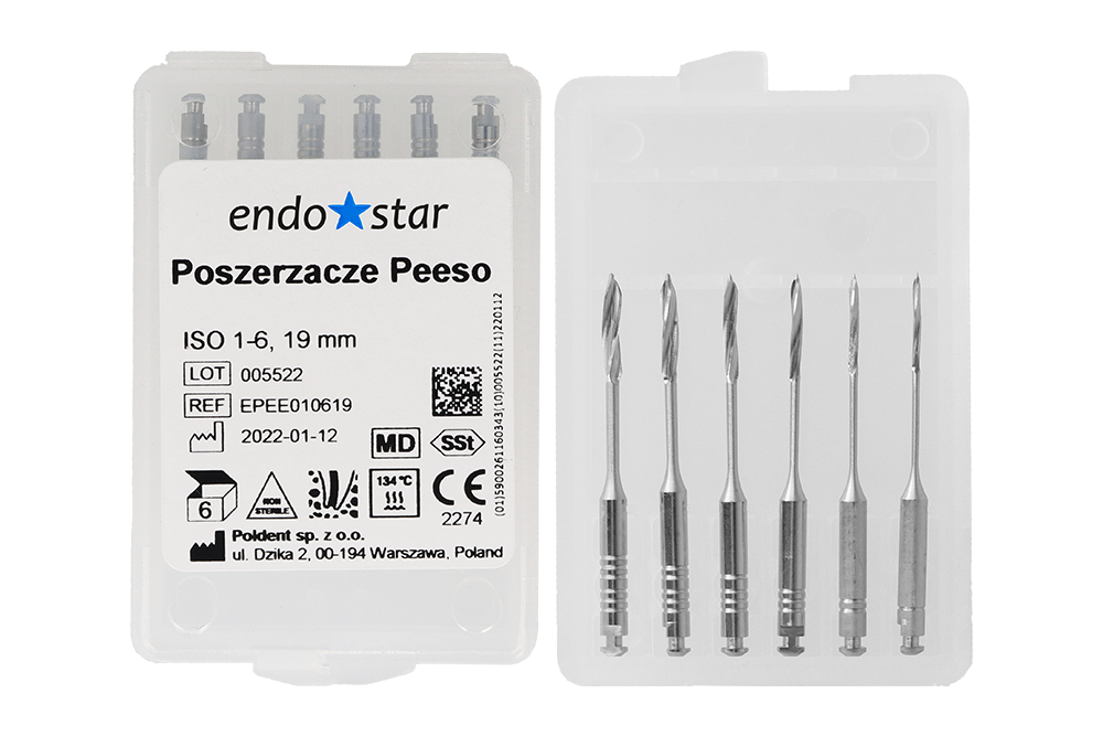Развертки Peeso 6 шт. Endostar