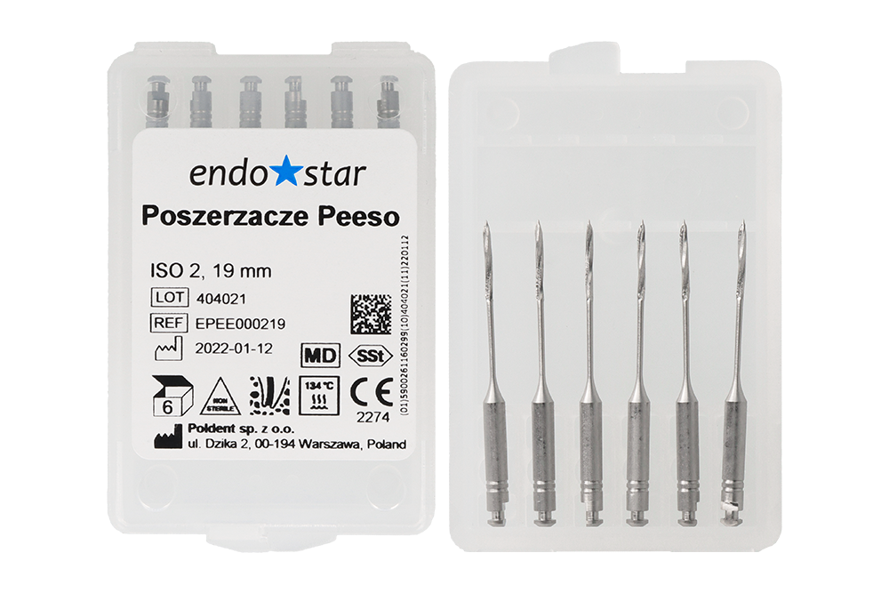 Развертки Peeso 6 шт. Endostar