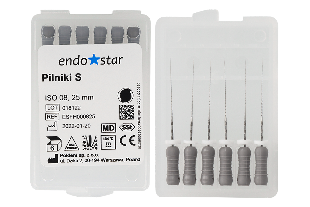 Ручные файлы S 6 шт. Endostar