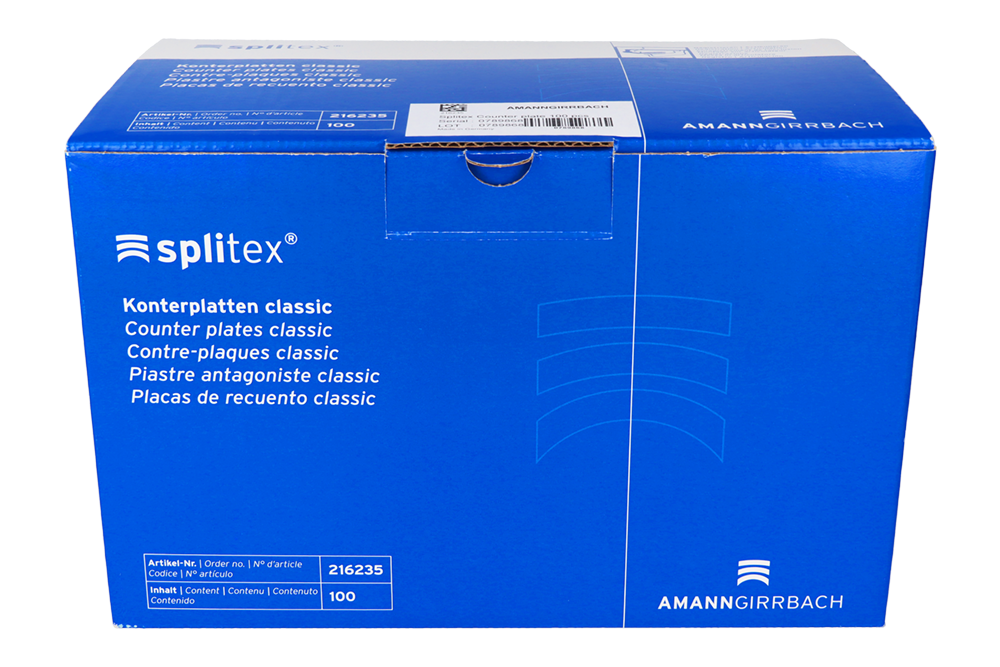 Пластины для артикулятора Artex системы Splitex 100 шт. Amann Girrbach