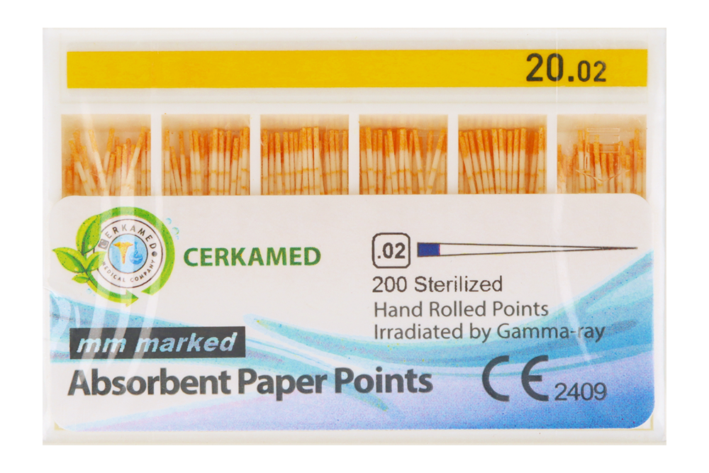 Бумажные штифты 2%, 200 шт. Cerkamed