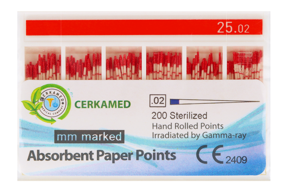 Бумажные штифты 2%, 200 шт. Cerkamed