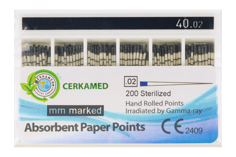 Бумажные штифты 2%, 200 шт. Cerkamed