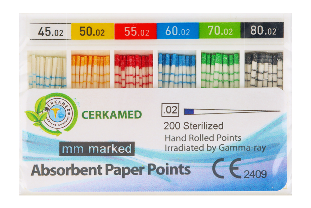 Бумажные штифты 2%, 200 шт. Cerkamed