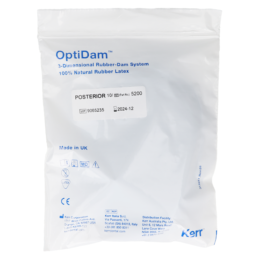 OptiDam 10 шт. + анатомическая рамка Kerr
