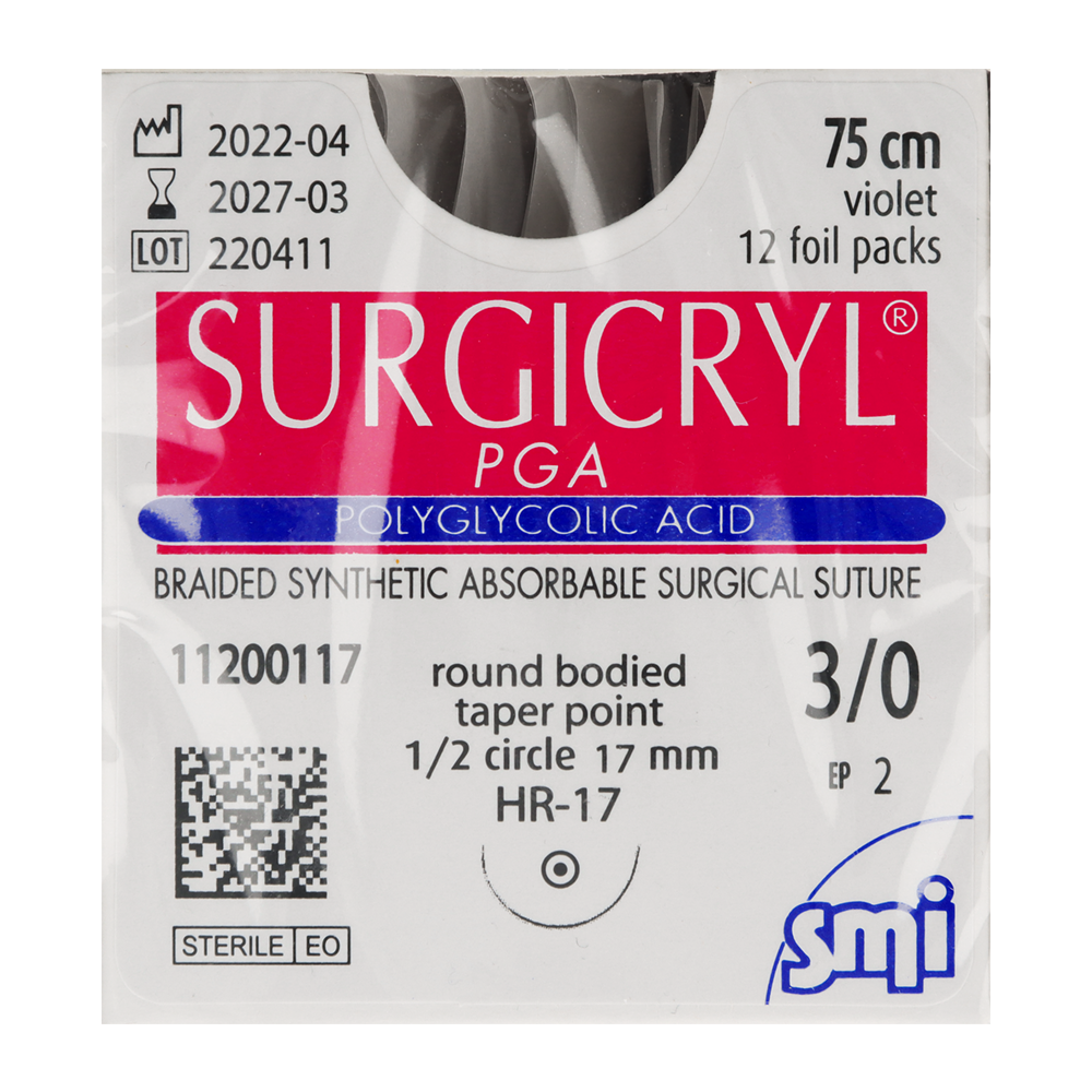 Рассасывающиеся нити Surgicryl, 12 шт. SMI
