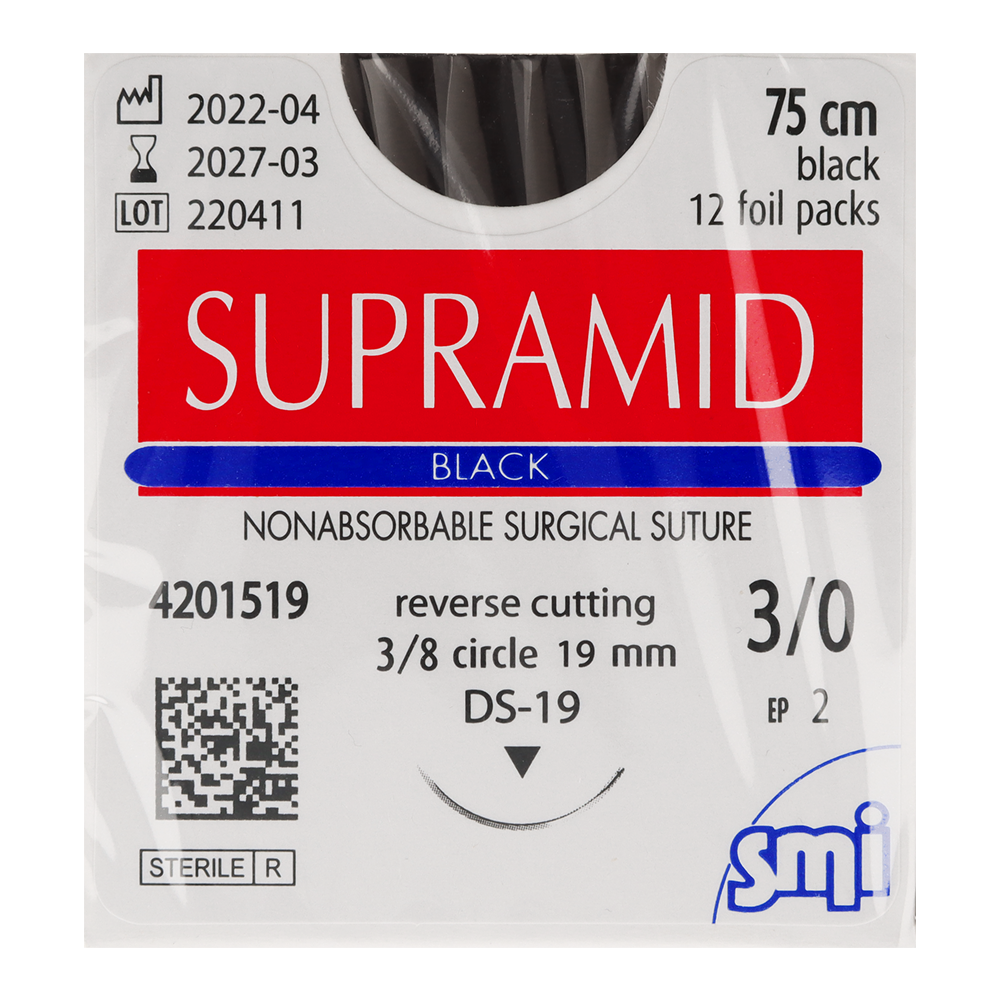 Хирургические нерассасывающиеся нити Supramid 12 шт. SMI