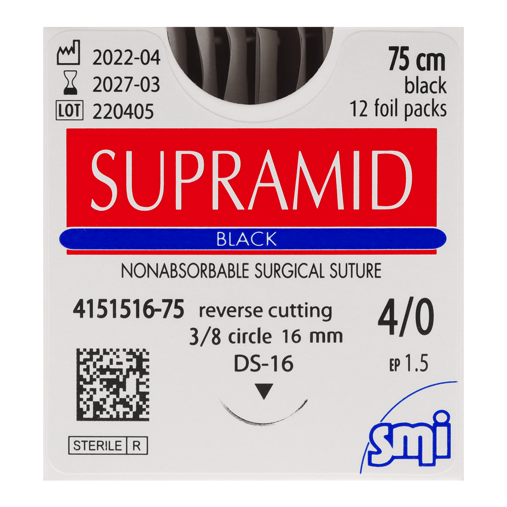 Хирургические нерассасывающиеся нити Supramid 12 шт. SMI