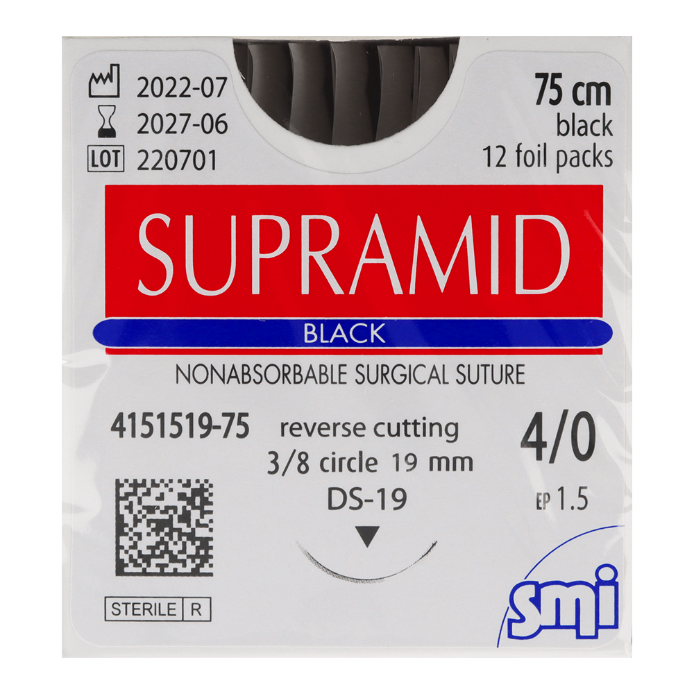 Хирургические нерассасывающиеся нити Supramid 12 шт. SMI