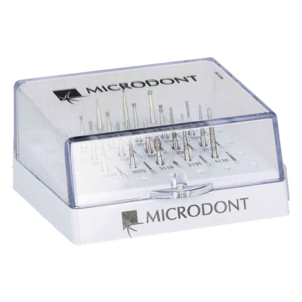 Набор алмазных боров 18 шт. Microdont
