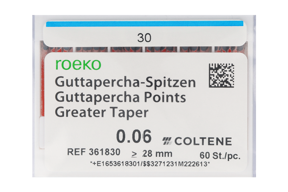 Гуттаперчевые штифты Roeko 6% Coltene