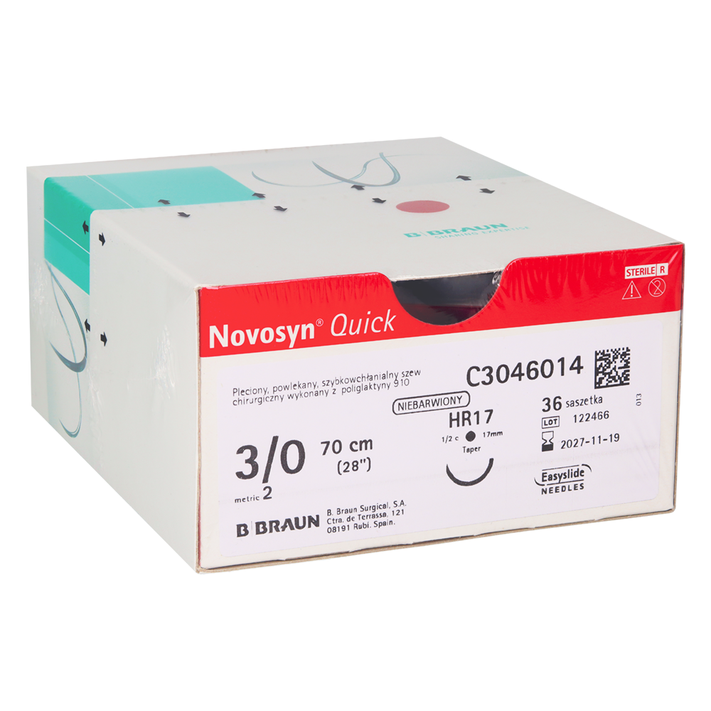 Рассасывающиеся нити Novosyn Quick, 36 шт. B.Braun