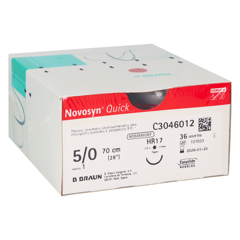 Рассасывающиеся нити Novosyn Quick, 36 шт. B.Braun
