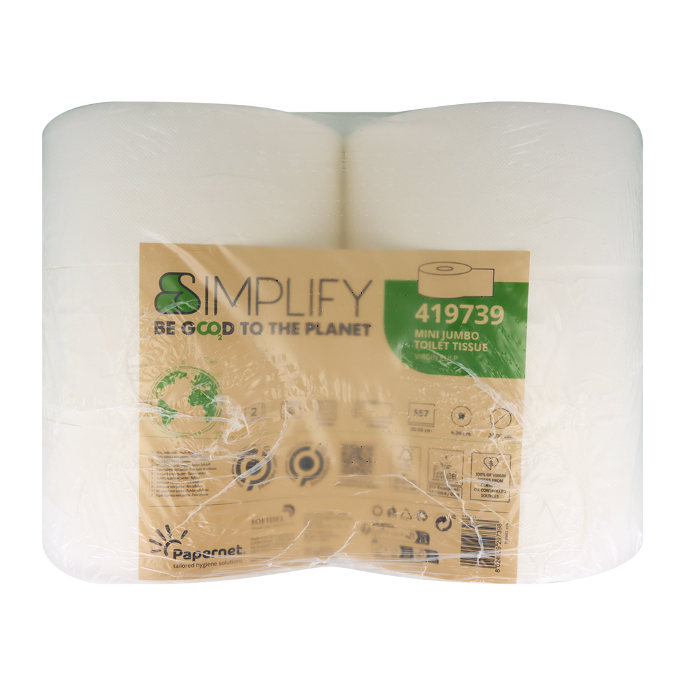 Туалетная бумага Mini Jumbo 170 м × 6 рулонов SIMPLIFY