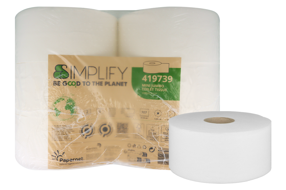 Туалетная бумага Mini Jumbo 170 м × 6 рулонов SIMPLIFY