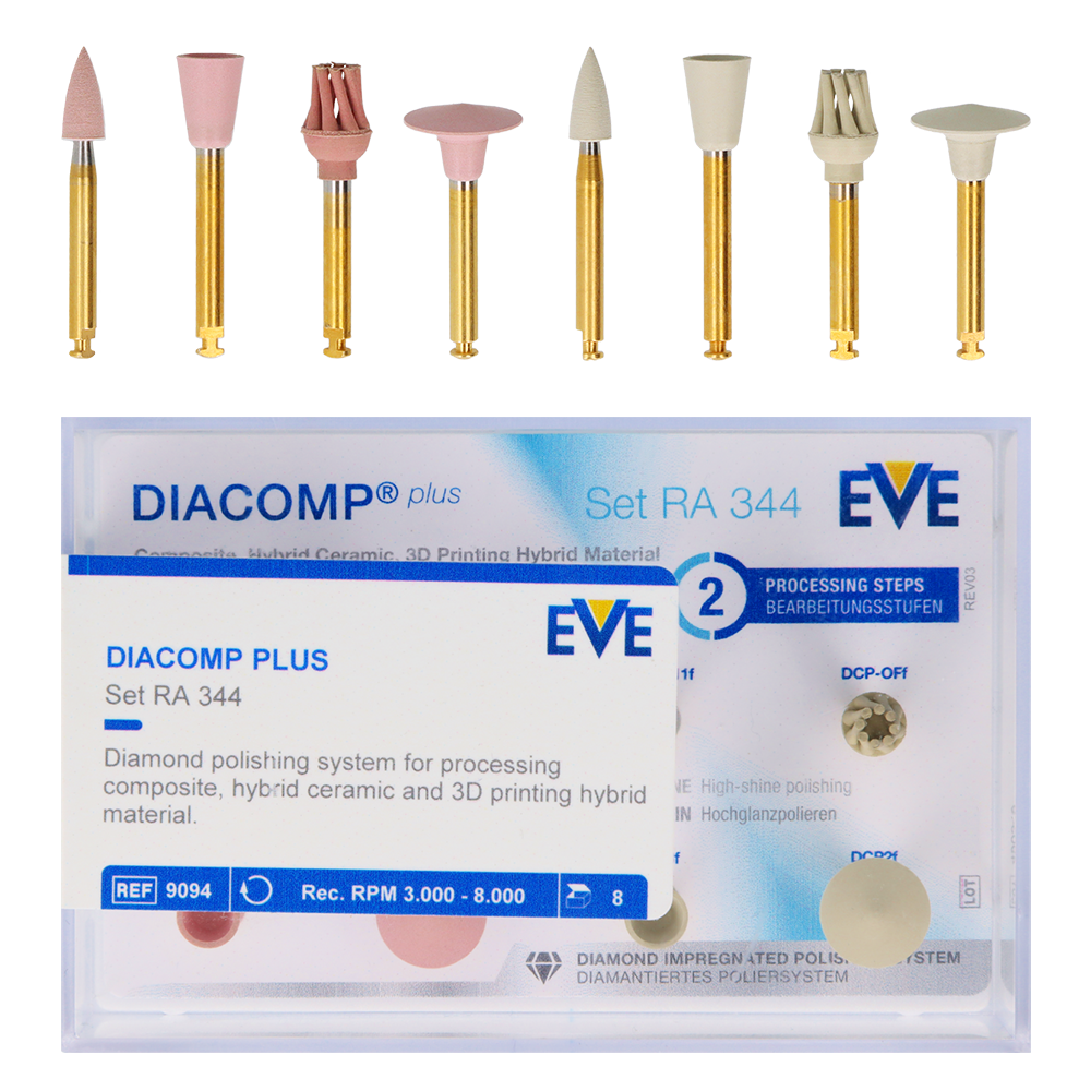 Алмазные полиры Diacomp Plus 8 шт. EVE
