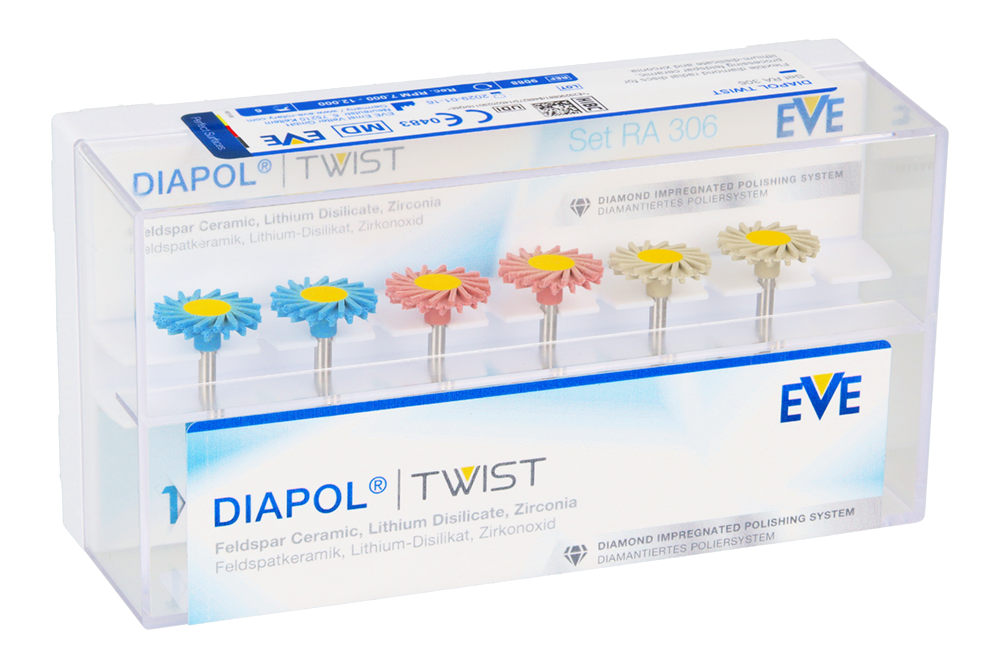 Алмазные полиры Diapol Twist, 6 шт. EVE