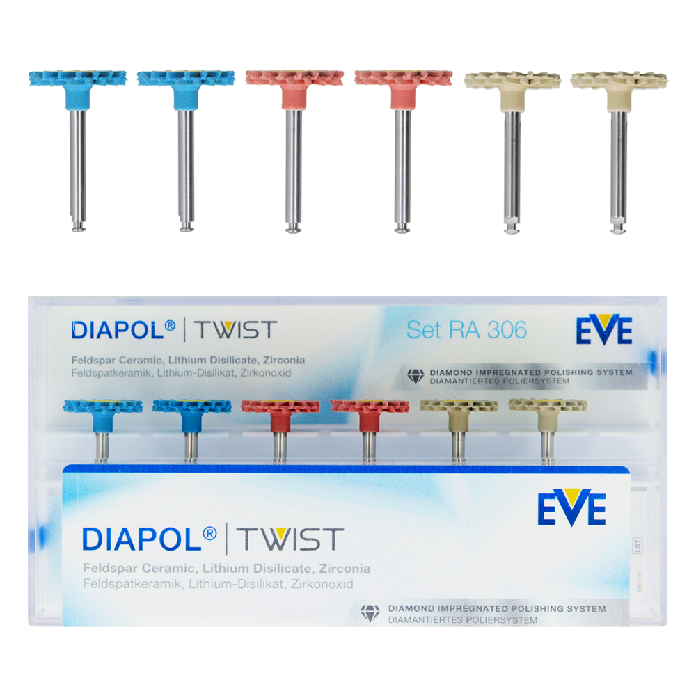 Алмазные полиры Diapol Twist, 6 шт. EVE