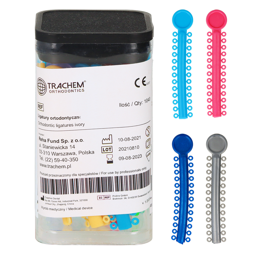 Ортодонтические резинки, 1040 шт. Trachem