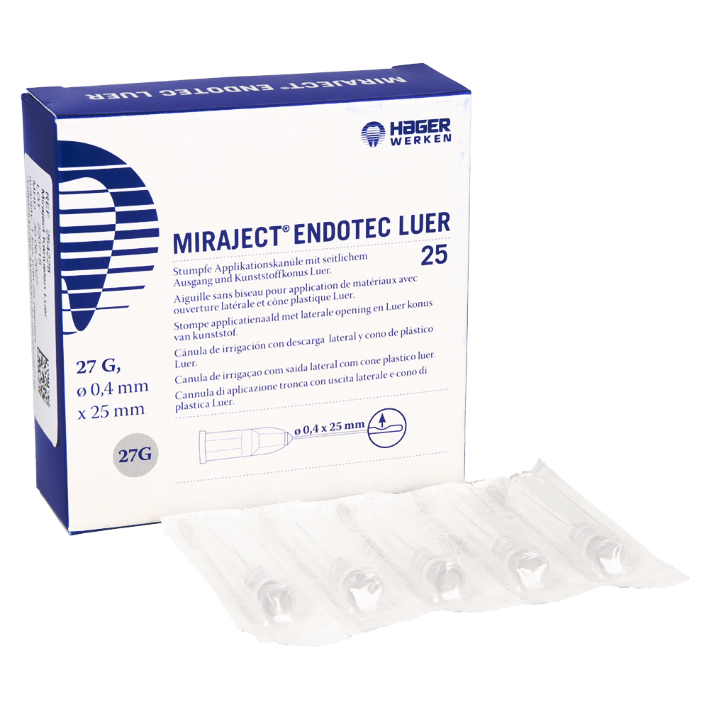 Эндодонтические тупые иглы Miraject Endotec 25 шт. Hager & Werken
