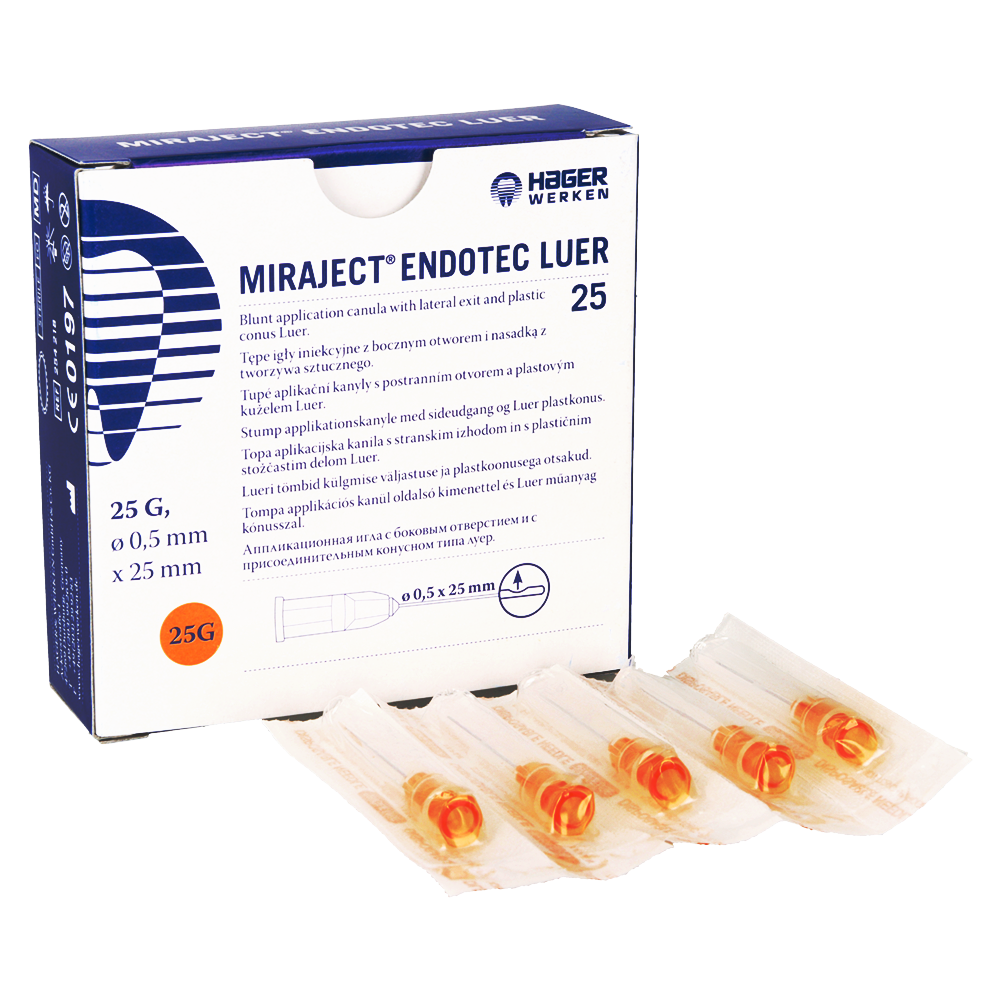 Эндодонтические тупые иглы Miraject Endotec 25 шт. Hager & Werken