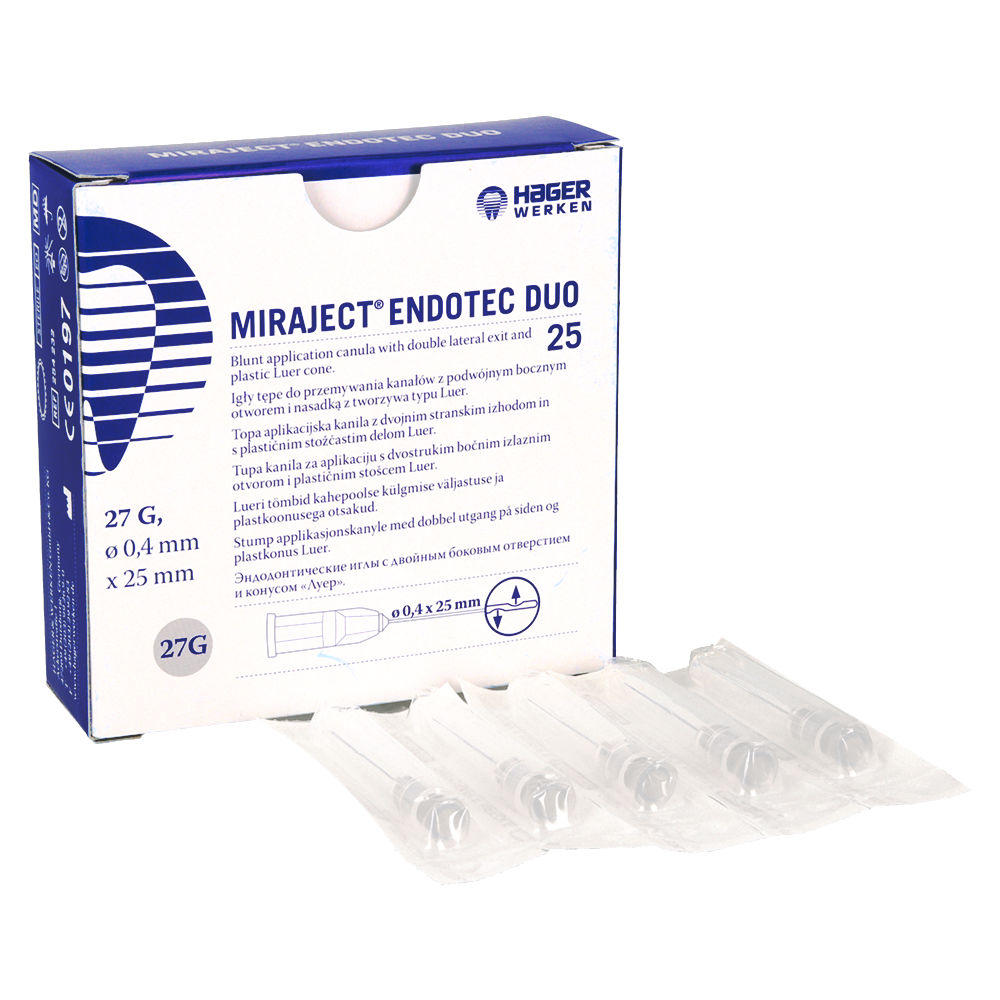 Эндодонтические тупые иглы Miraject Endotec 25 шт. Hager & Werken