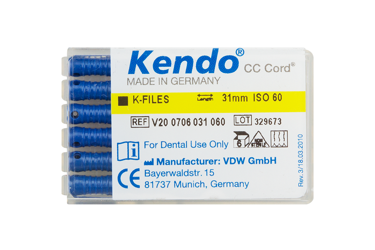 К-файлы Kendo 6 шт. VDW — 31 мм — №60