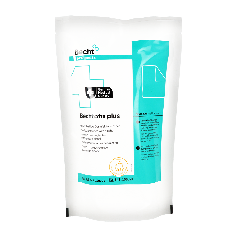 Спиртовые салфетки Bechtofix Plus (сменный блок), 100 шт. Becht