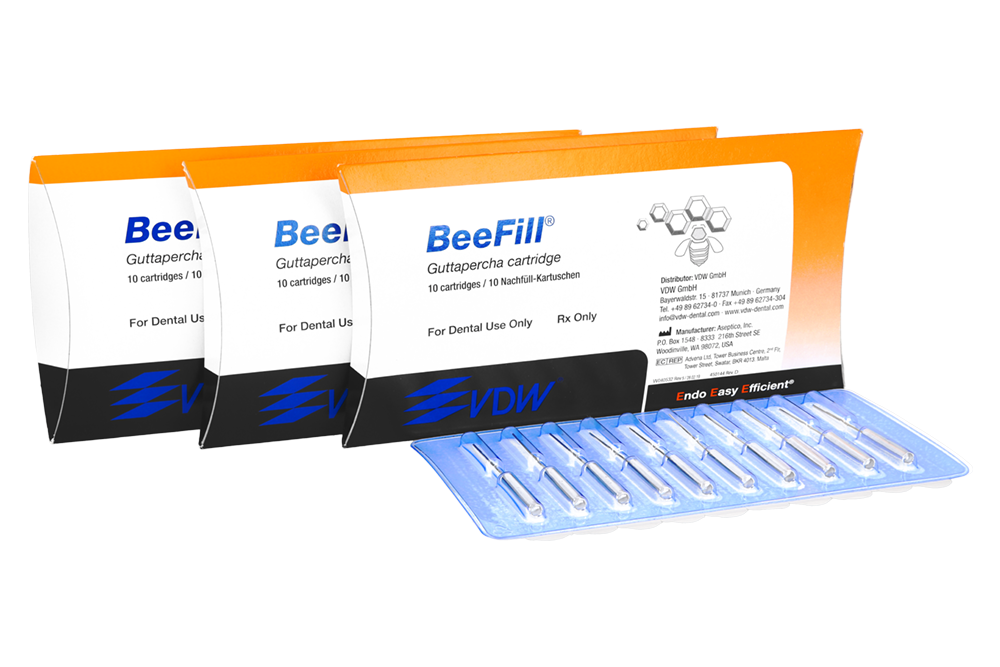 Гуттаперчевые картриджи BeeFill, 10 шт. VDW