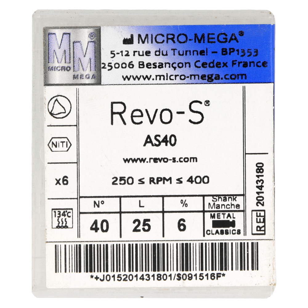 Ротационные файлы Revo-S 6 шт. Micro-Mega