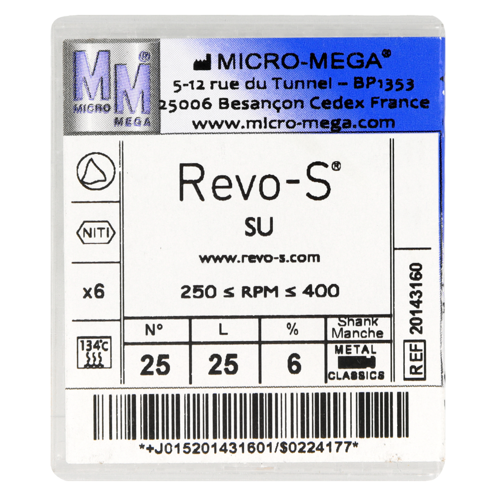 Ротационные файлы Revo-S 6 шт. Micro-Mega