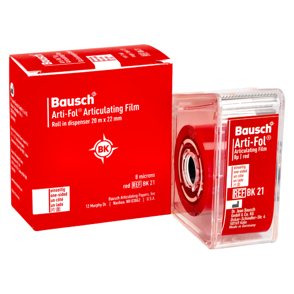 Односторонняя артикуляционная фольга 8 мкм красная 20 м BK 21 Bausch