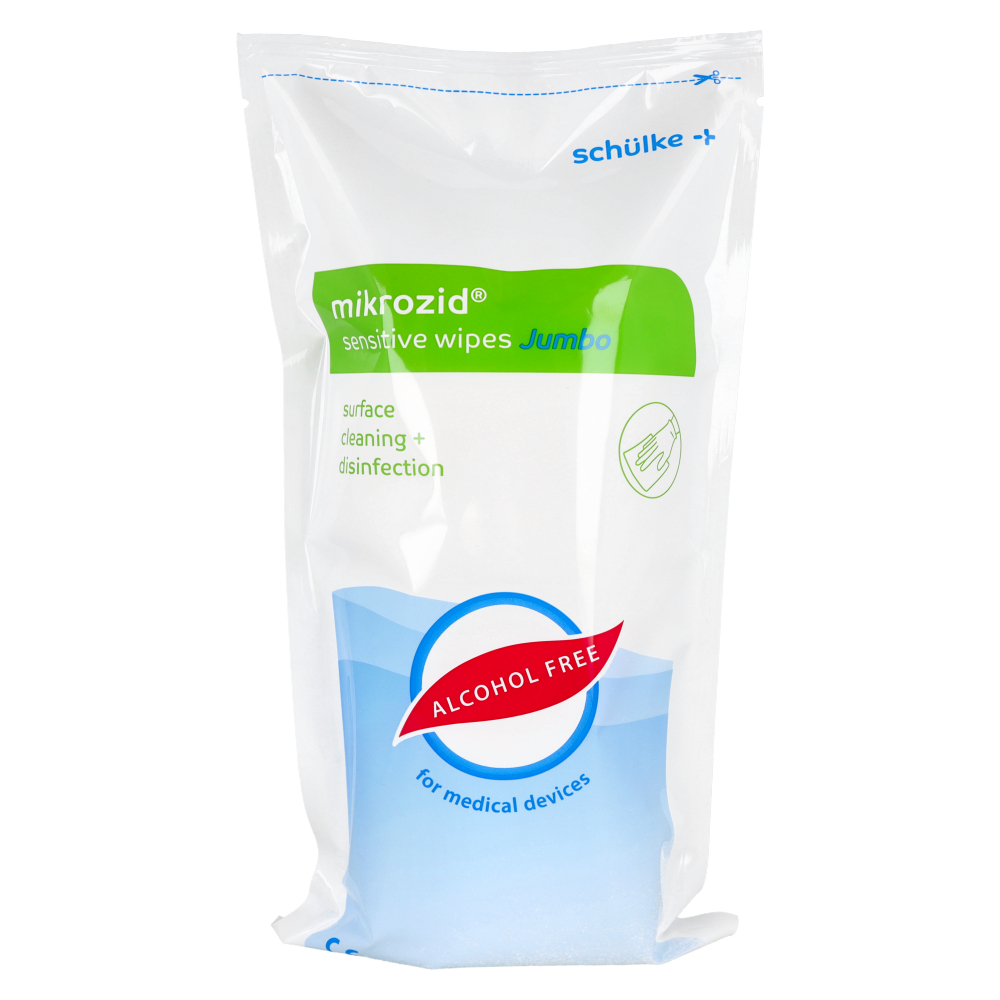 Безспиртовые салфетки Mikrozid Sensitive Jumbo вкладыш 200 шт. Schulke