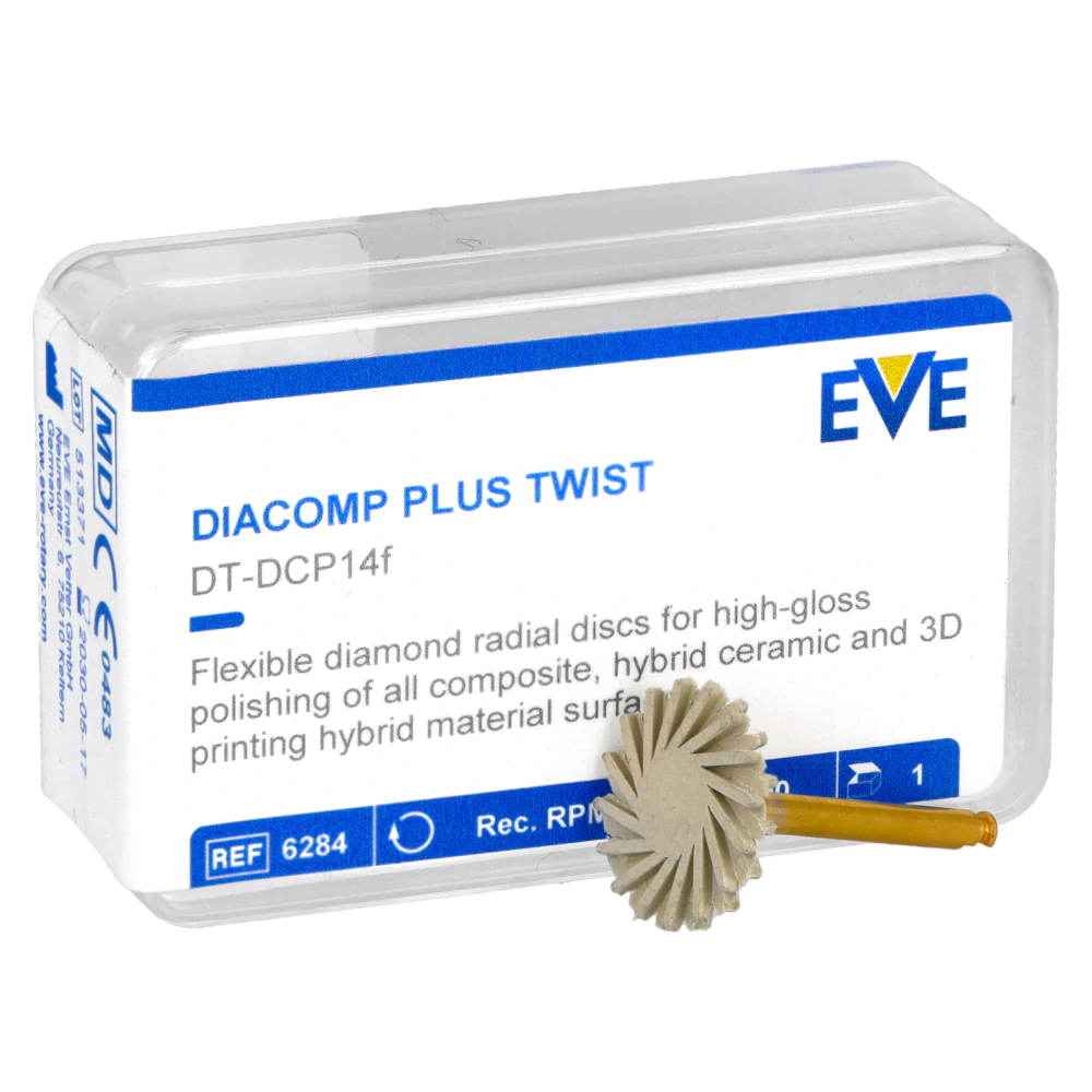 Алмазные полиры Diacomp Plus Twist 1 шт. EVE